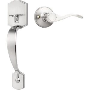 Probrico Keyless Door Handle | Brushed Nickel | Reversible Lever Lockset